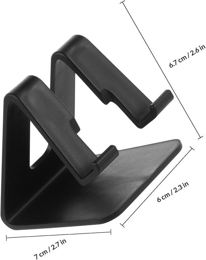 Black Plastic Phone Stand Holder for Tablets Smartphones Hands Free Video Viewing - Image 2